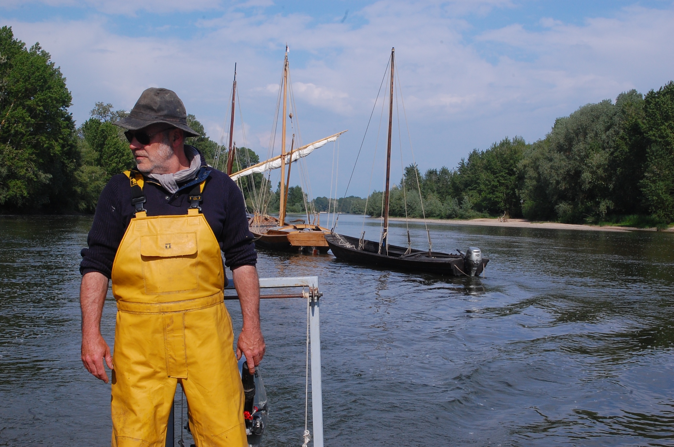 Thierry Loubet pêcheur sur la Loire