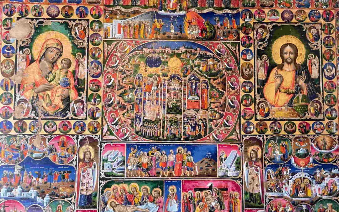 Tapisserie religieuse du musée de l'ethnologie de Plovdiv